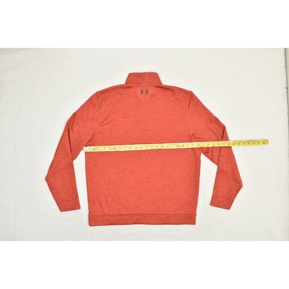Under Armour Sweater Mens Large Red Storm Golf Half Zip Pullover Athletic Warm - Picture 4 of 8